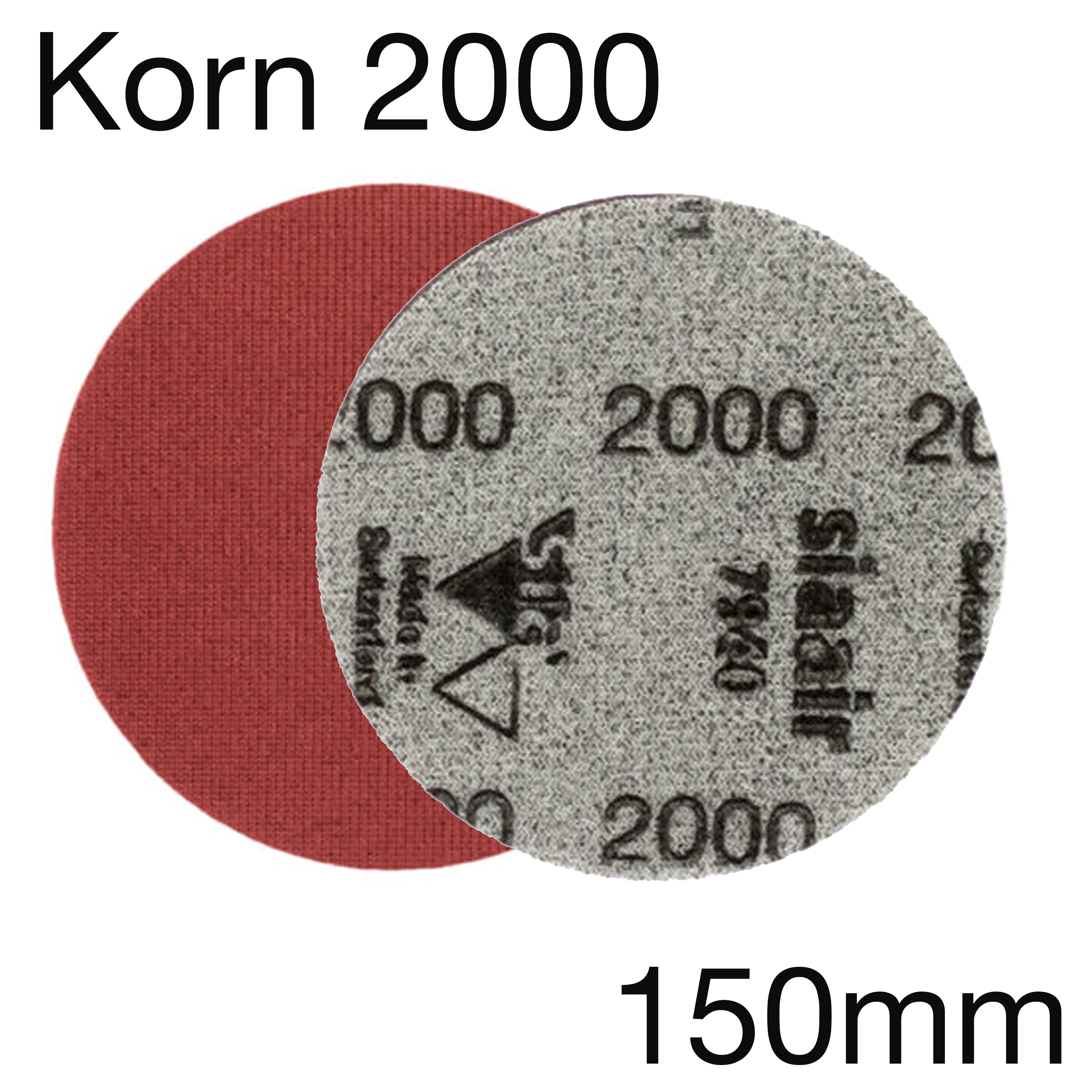 sia Klettscheiben 7940 siaair, ungelocht, Korn 2000, 150mm, Pack mit 10 Stk