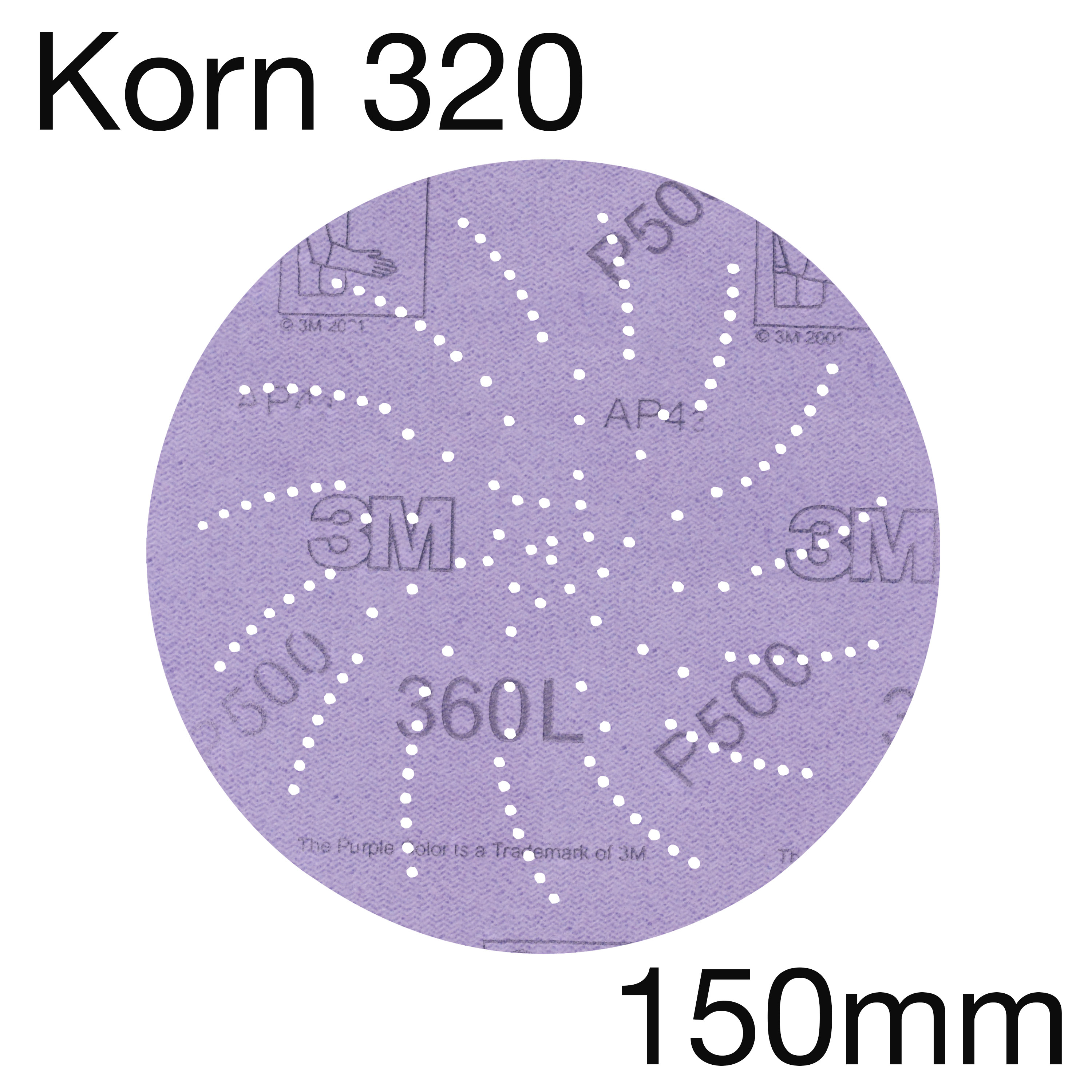 3M 360L 20801 Xtract Filmscheibe, Korn 360, 150mm, Pack mit 100 Stk