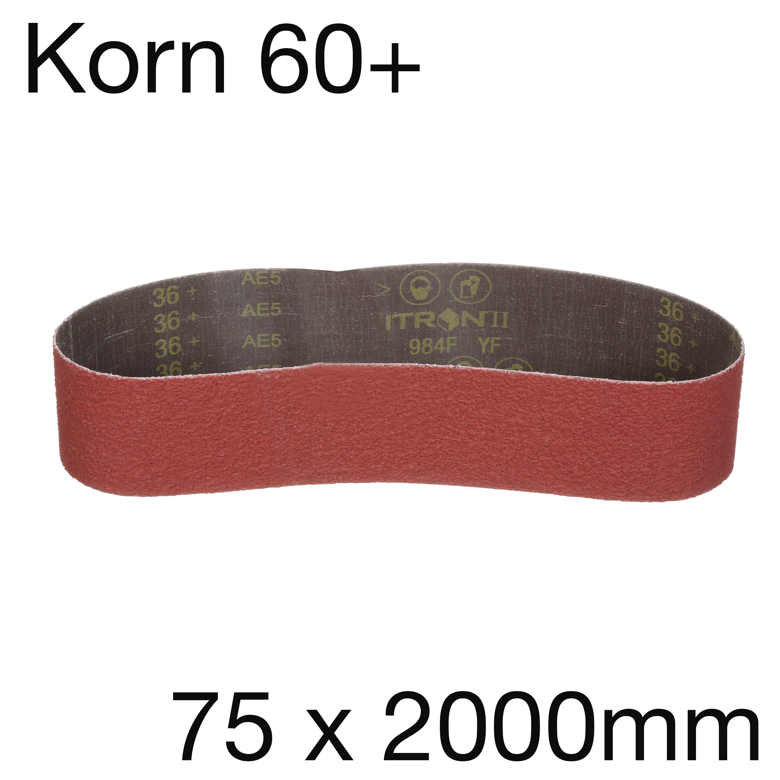 3M 984F Cubitron II Hochleistungs-Schleifband, 75 x 2000mm, Korn 60+