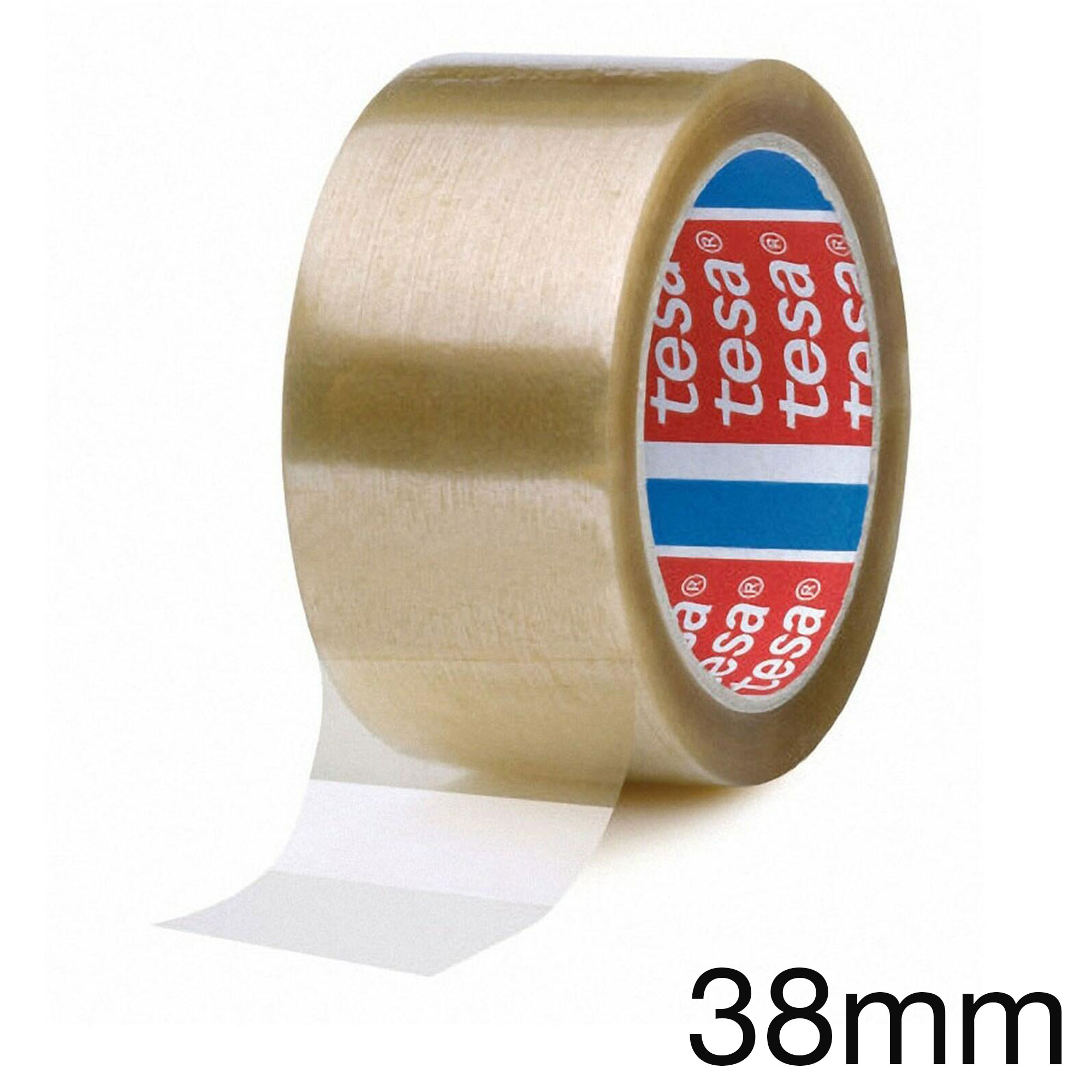 tesapack 4089 Universal PP-Verpackungsband (bis 20kg), transparent, 38mm x 66m