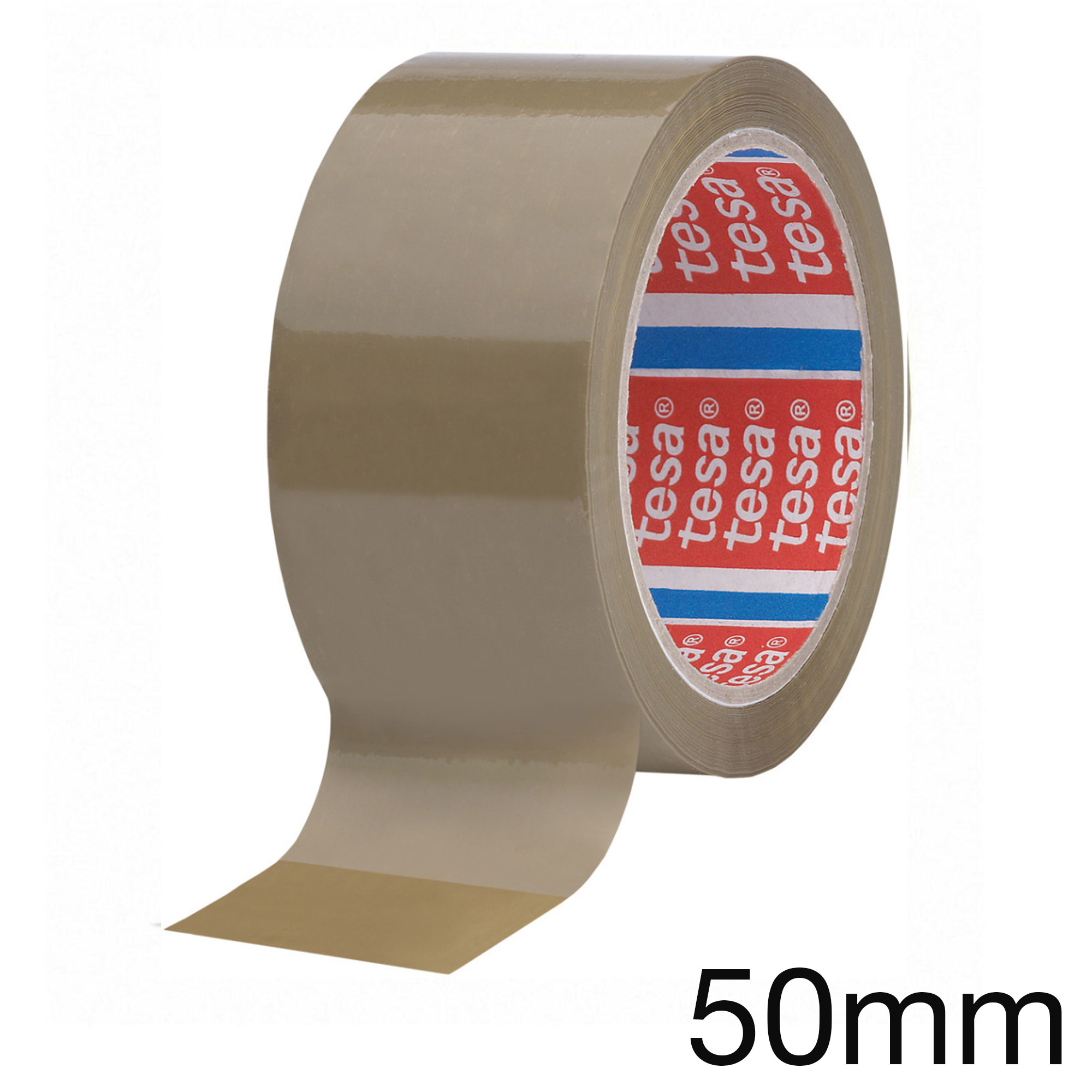 tesapack 4089 Universal PP-Verpackungsband (bis 20kg), braun, 50mm x 66m