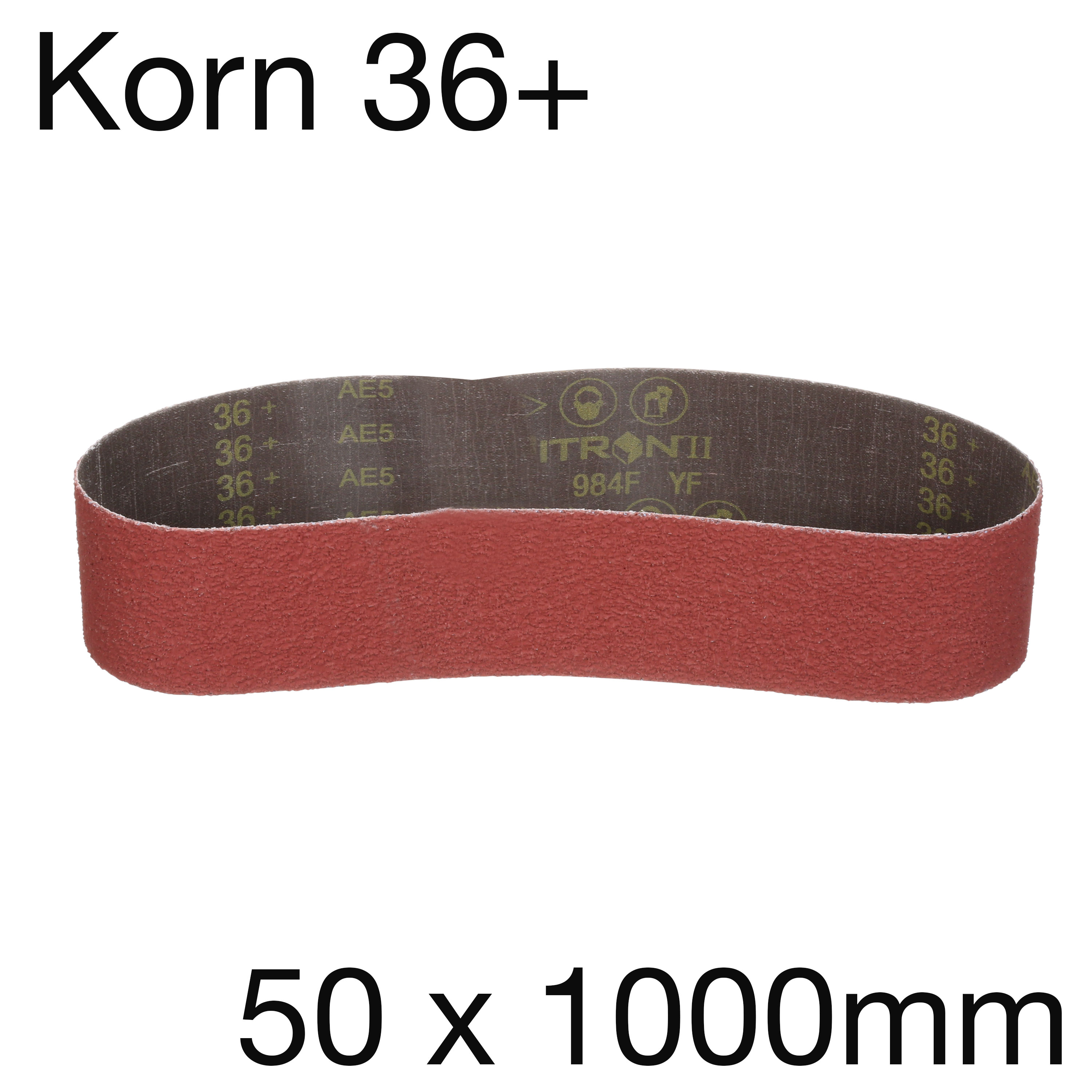 3M 984F Cubitron II Hochleistungs-Schleifband, 50 x 1000mm, Korn 36+