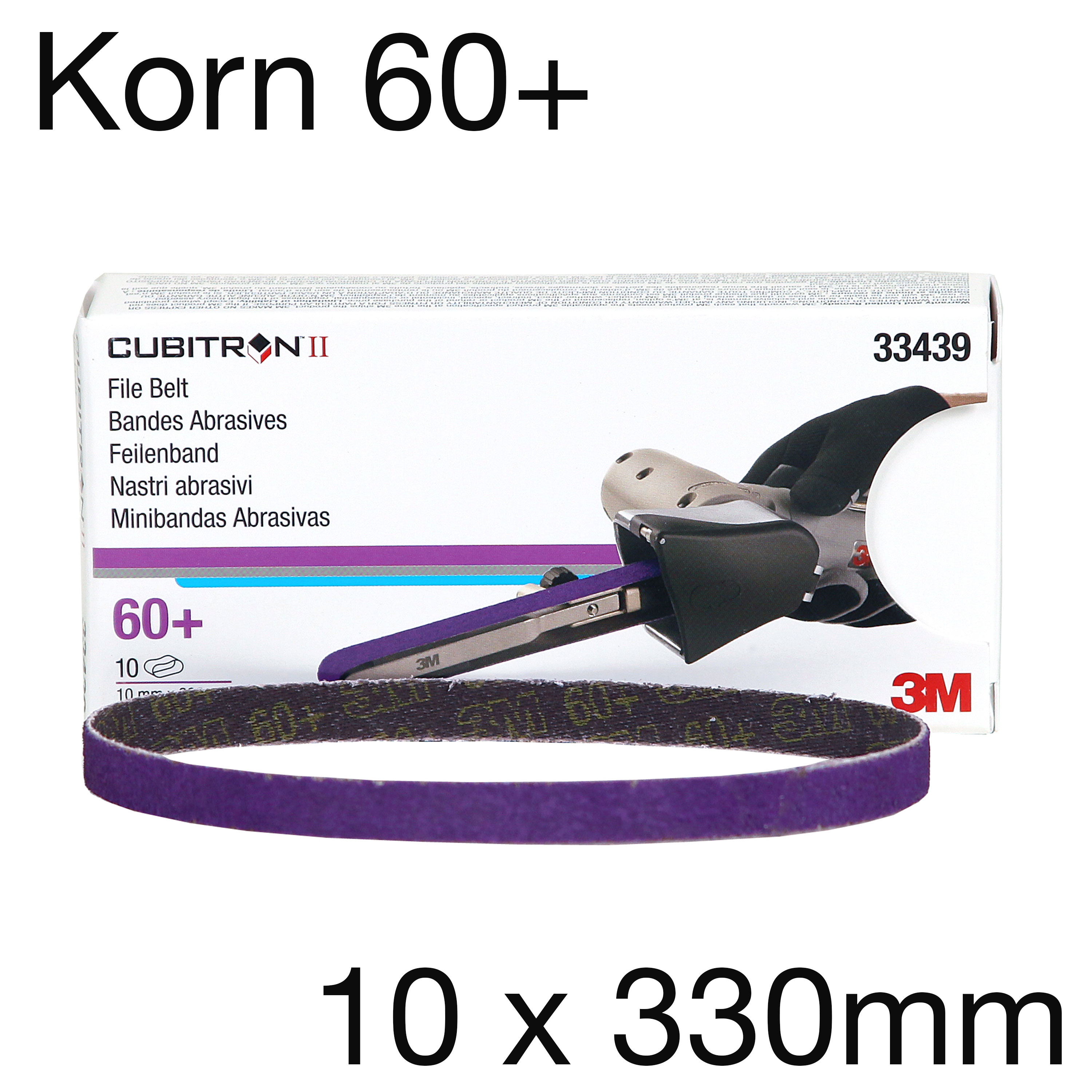 3M 33439 Cubitron II 786F Feilenband, purple, 10 x 330mm, Korn 60+, Pack mit 10 Stk 3M 33439 Cubitron II 786F Feilenband, purple, 10 x 330mm, Korn 60+, Pack mit 10 Stk