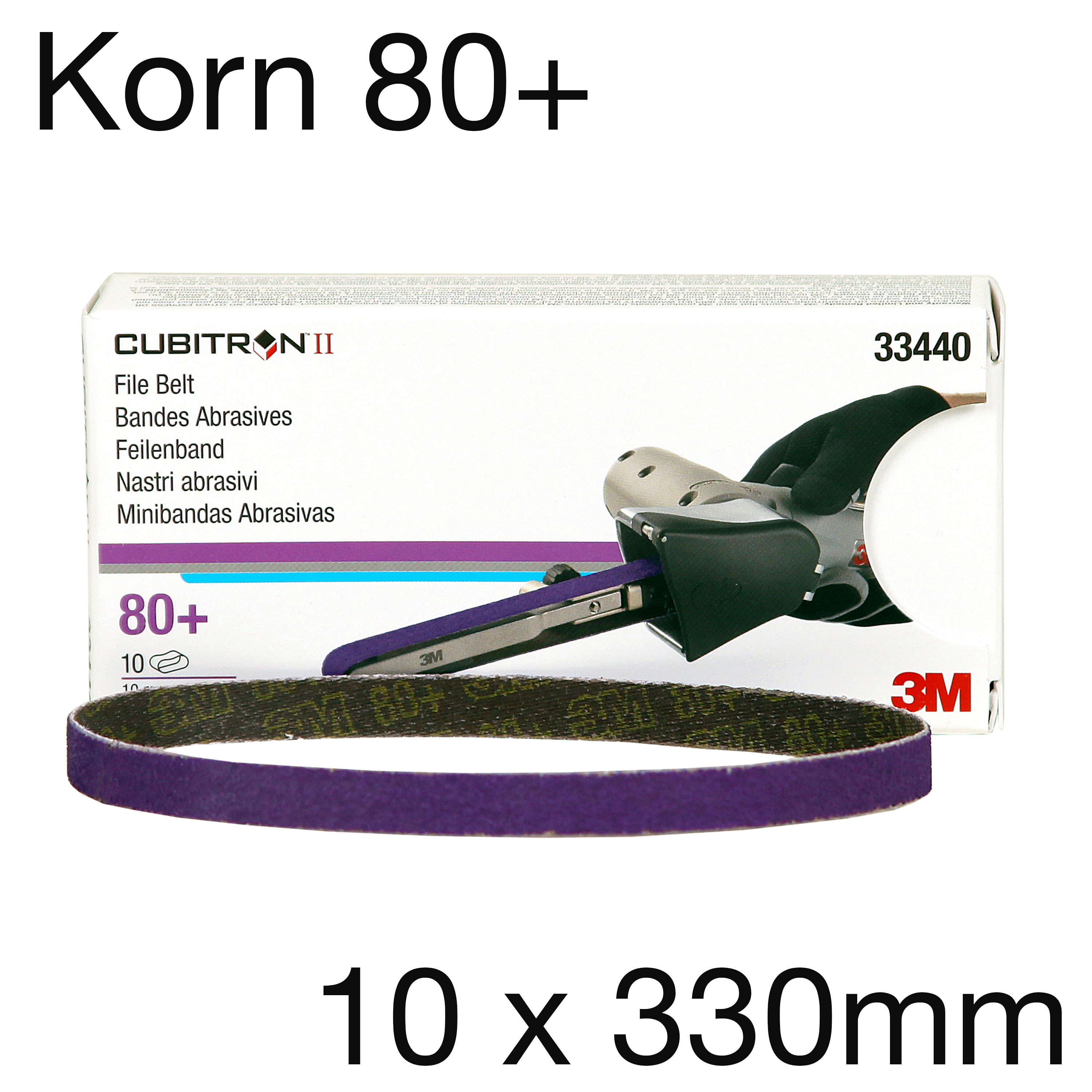 3M 33440 Cubitron II 786F Feilenband, purple, 10 x 330mm, Korn 80+, Pack mit 10 Stk 3M 33440 Cubitron II 786F Feilenband, purple, 10 x 330mm, Korn 80+, Pack mit 10 Stk