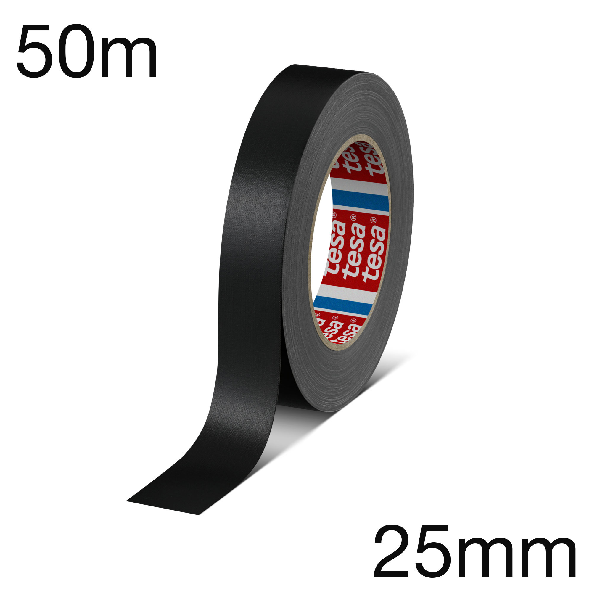 tesa 4651 Premium Universal-Gewebeklebeband stark, schwarz matt, 25mm x 50m tesa 4651 Premium Universal-Gewebeklebeband stark, schwarz matt, 25mm x 50m