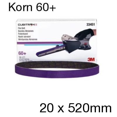 3M 33451 Cubitron II 786F Feilenband, purple, 20 x 520mm, Korn 60+, Pack mit 10 Stk 3M 33451 Cubitron II 786F Feilenband, purple, 20 x 520mm, Korn 60+, Pack mit 10 Stk