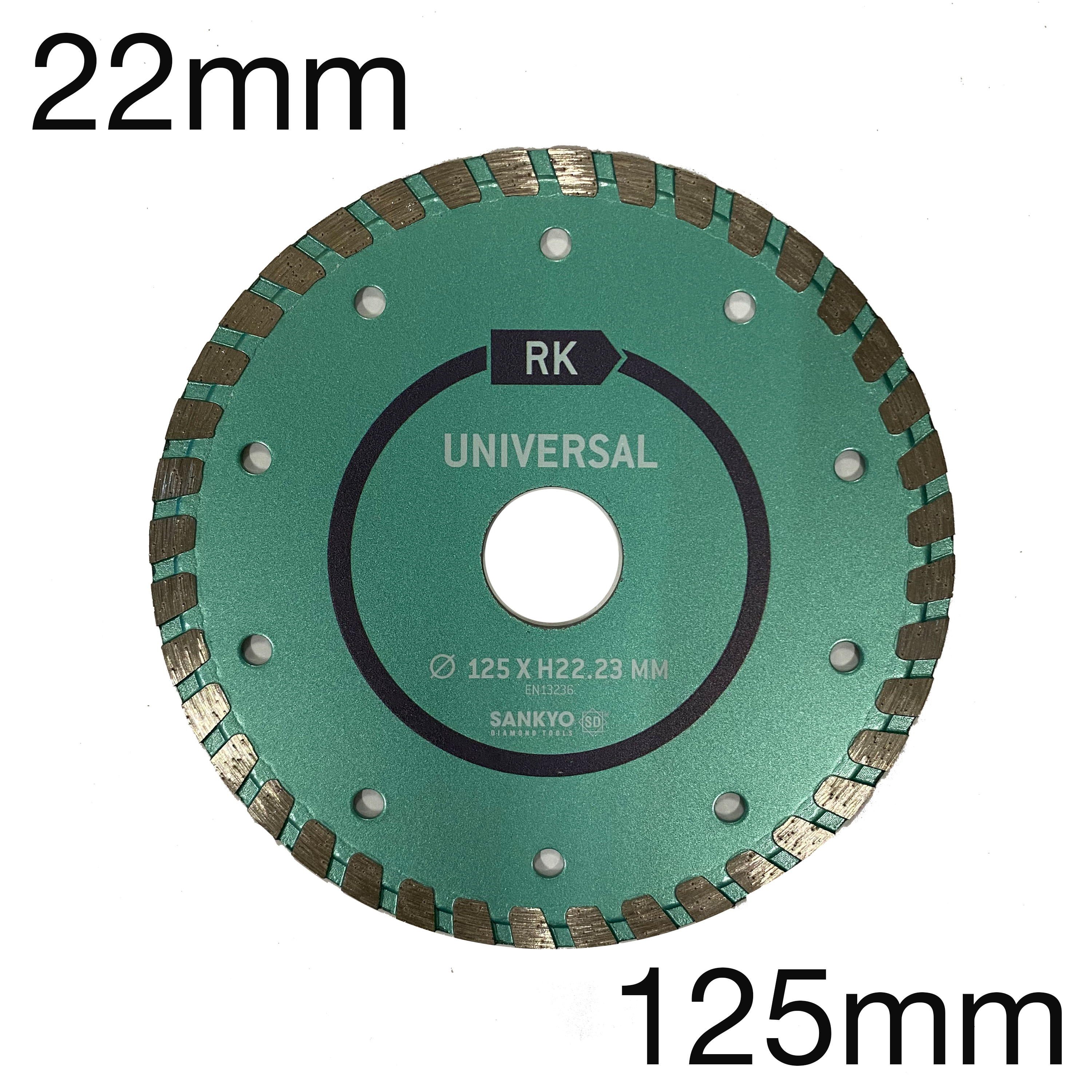 Diamant-Trockentrennscheibe RK Universal, lasergeschweisst, 125 x 22mm