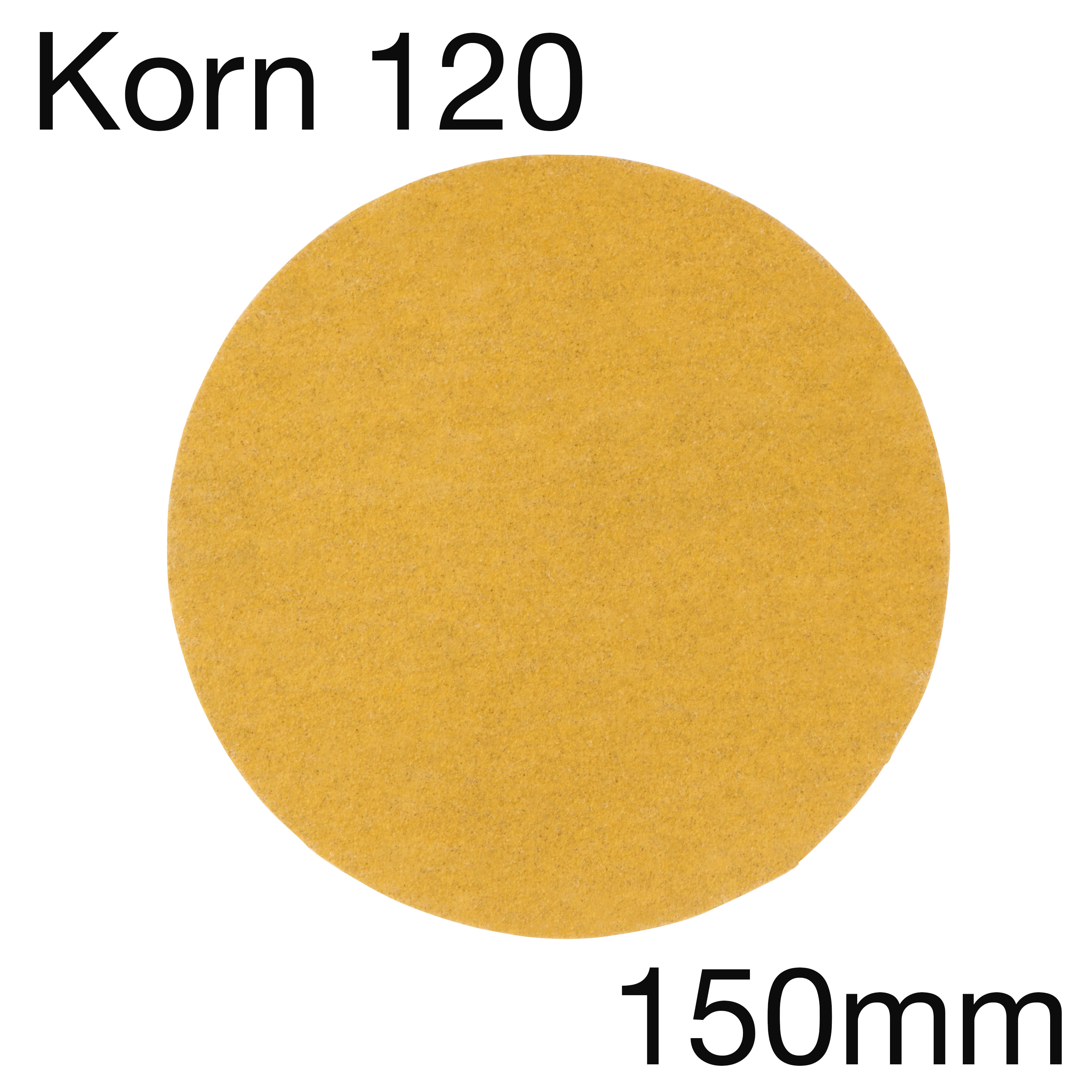 3M 255 00339 Hookit Papierschleifscheibe Gold, ungelocht, Korn 120, 150mm, Pack mit 100 Stk