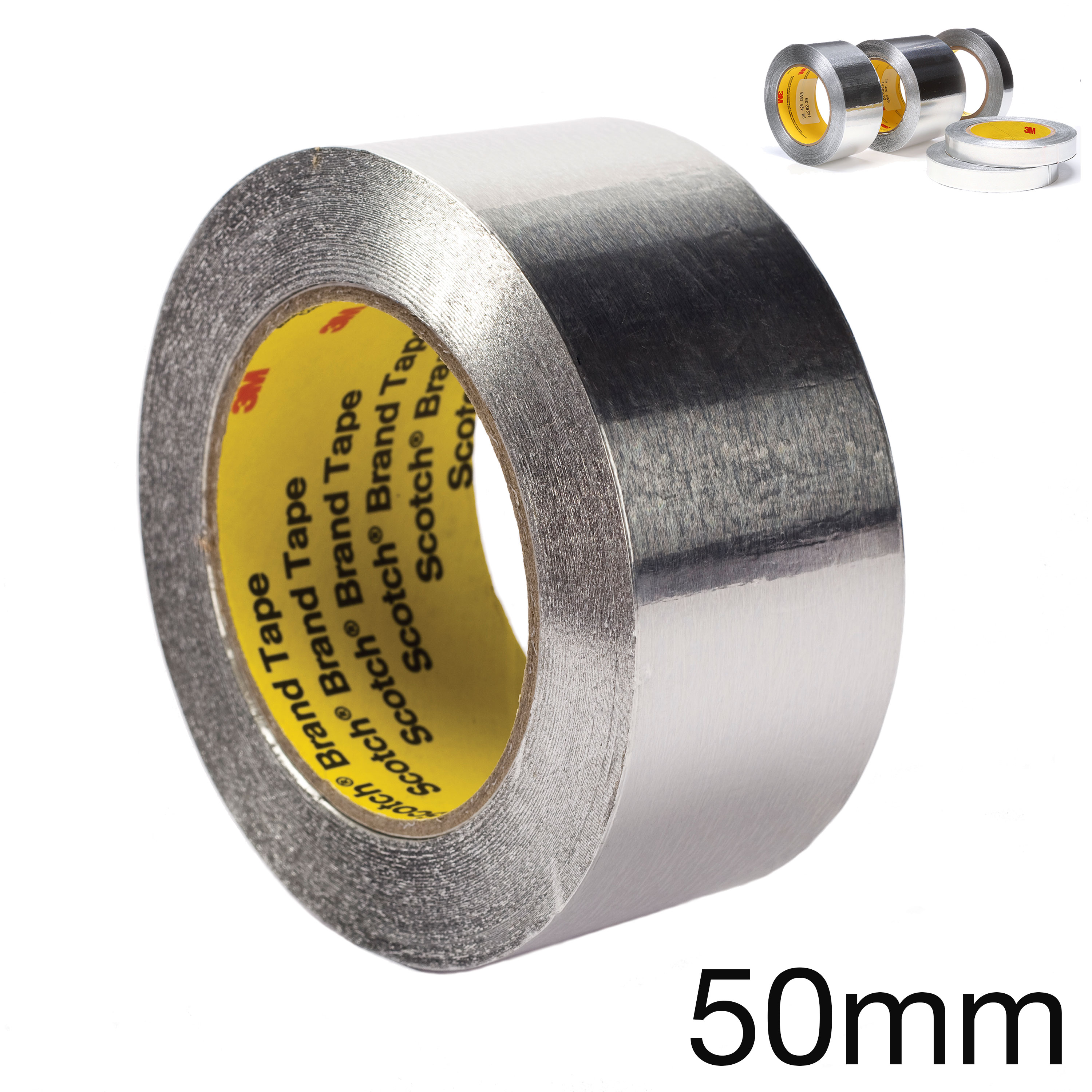 3M 425 Premium Weichaluminium-Klebeband, ohne Schutzabdeckung, 0.12mm, 50mm x 55m