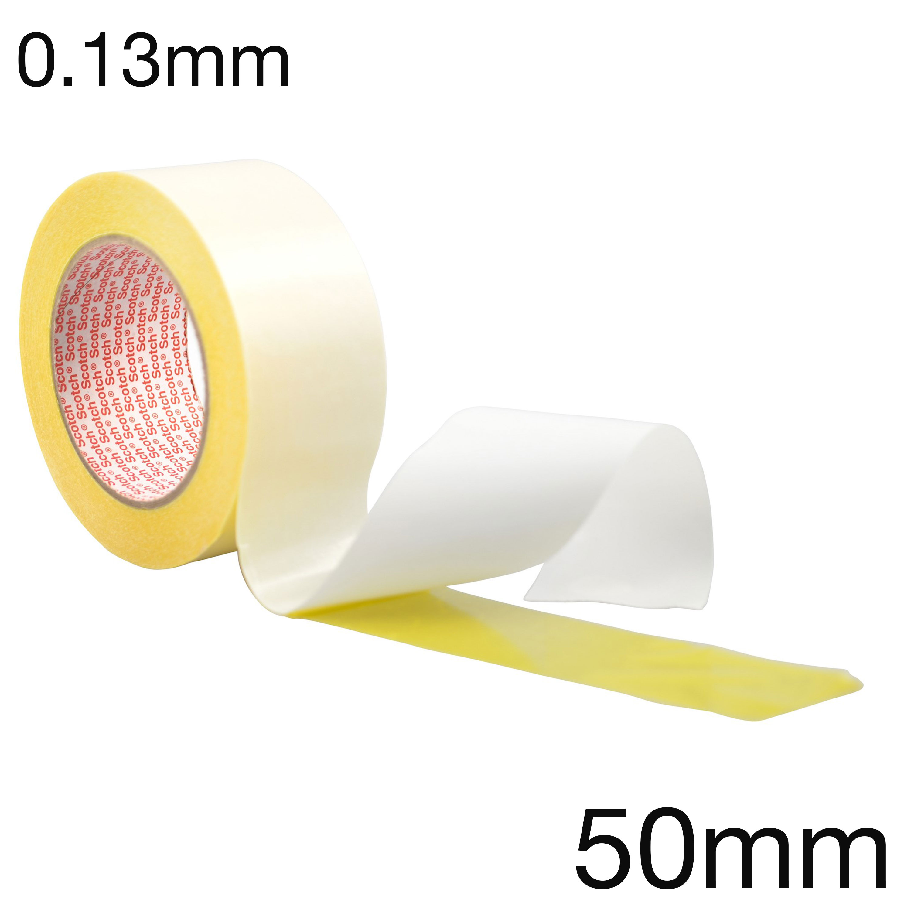 3M 9195 Teppichklebeband doppelseitig, stark/schwach, gelb, 0.13mm, 50mm x 25m