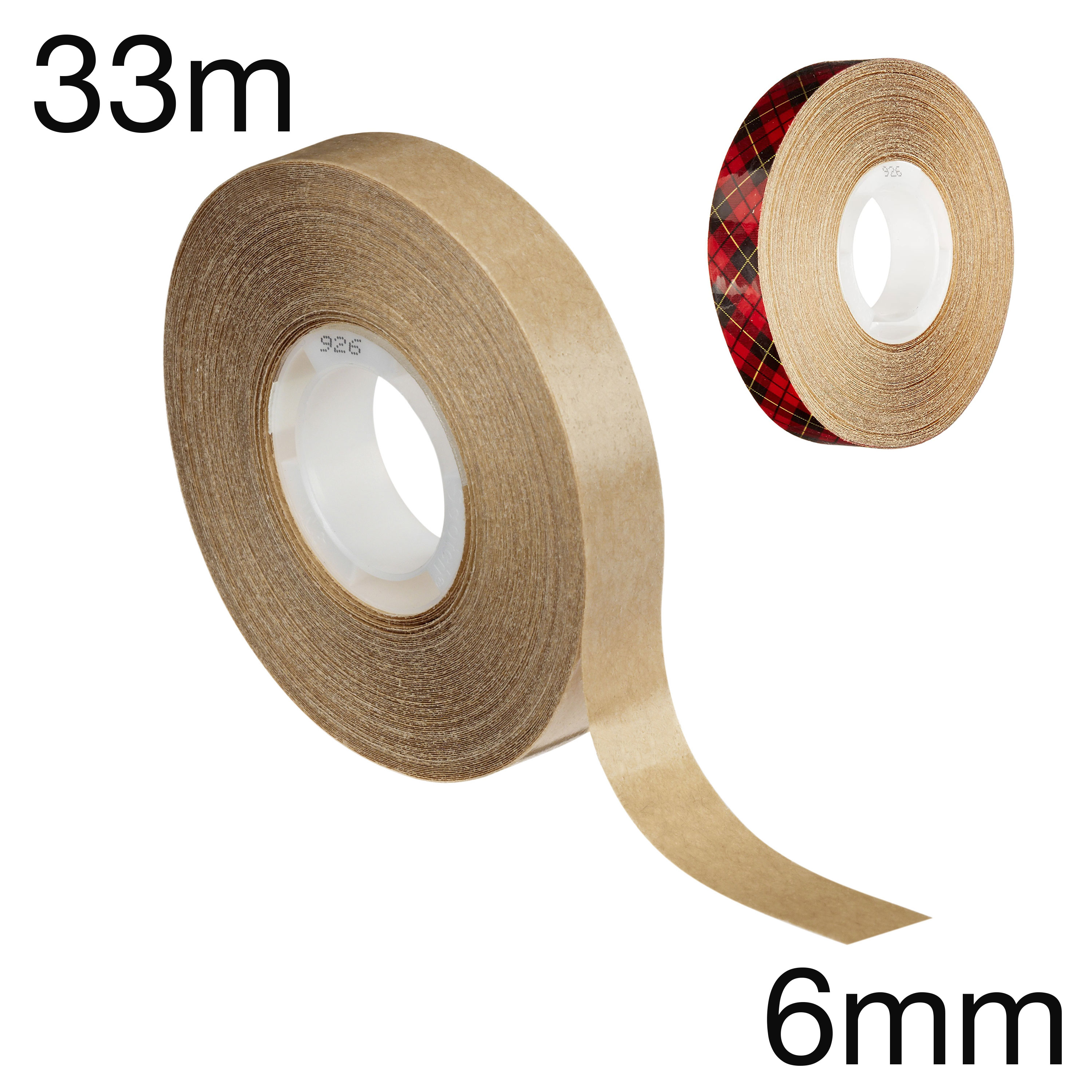 3M 969 (LR) ATG Transferklebstoff doppelseitig, Langrolle, transparent, 0.13mm, 6mm x 33m
