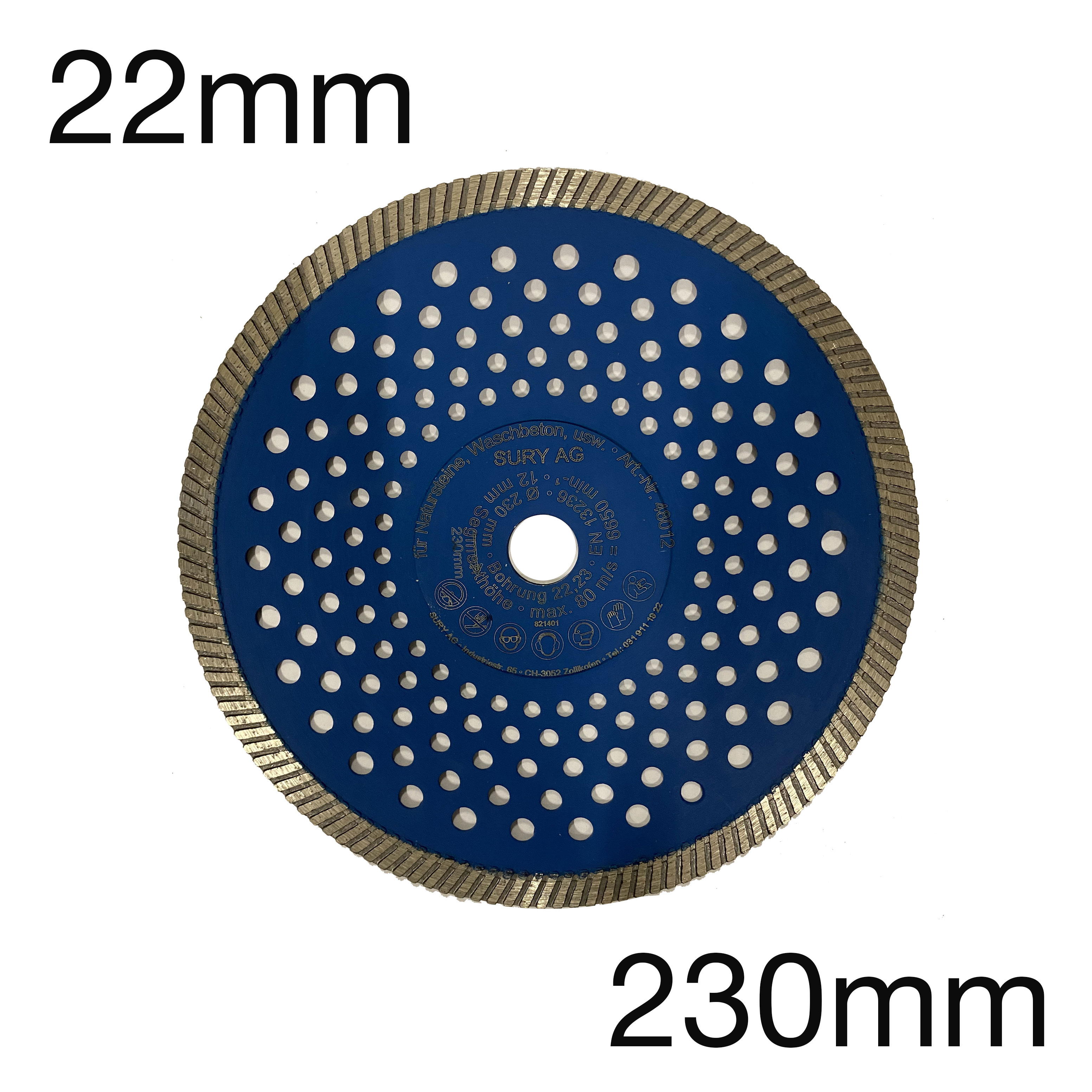 Diamant-Trockentrennscheibe Granito, 12mm Segmenthöhe, 230 x 22mm Diamant-Trockentrennscheibe Granito, 12mm Segmenthöhe, 230 x 22mm