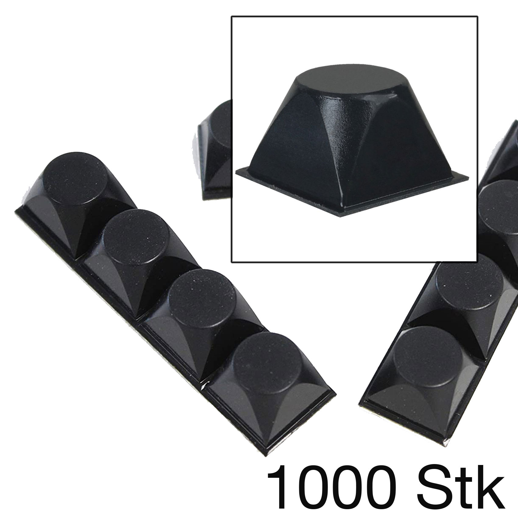3M SJ-5514 Gummipuffer, 20.6mm x 20.6mm, Höhe 13.1mm, schwarz, Pack mit 1000 Stk 3M SJ-5514 Gummipuffer, 20.6mm x 20.6mm, Höhe 13.1mm, schwarz, Pack mit 1000 Stk