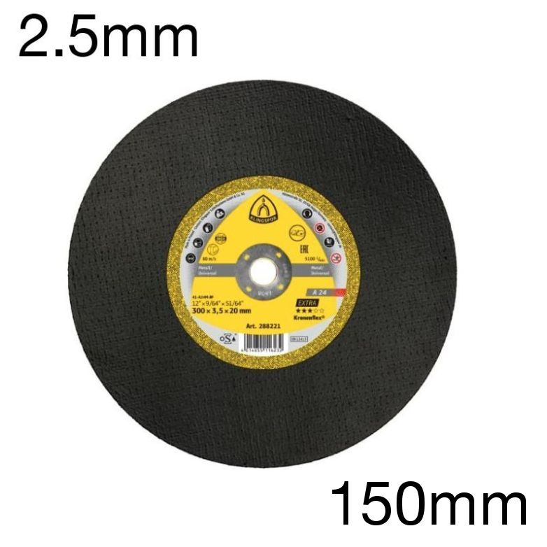 Klingspor-Feinschleifscheiben 150x2.5x22 mm A 24 Extra Kronenflex (Dimant)
