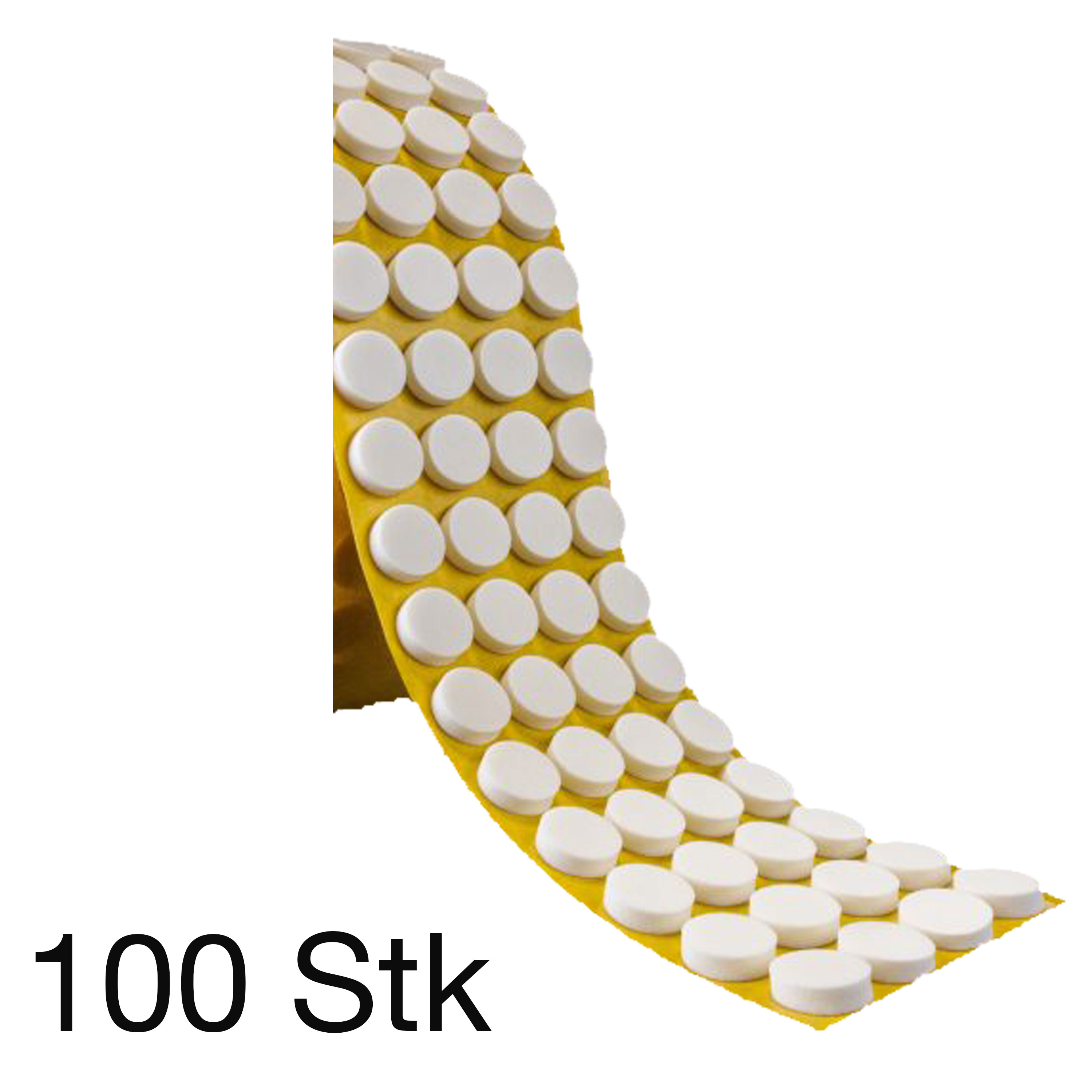 CD-Schaum-Clips, 16mm, 3mm, weiss, Rolle mit 100 Stk CD-Schaum-Clips, 16mm, 3mm, weiss, Rolle mit 100 Stk