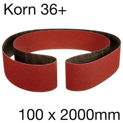 3M 984F Cubitron II Hochleistungs-Schleifband, 100 x 2000mm, Korn 36+