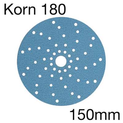 3M 325U 51113 Hookit Blue Multiloch Schleifscheibe, Korn 180, 150mm, Pack mit 100 Stk