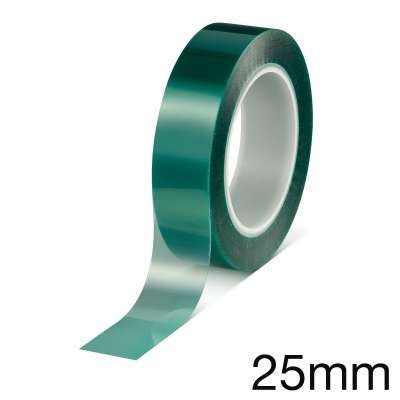 Tesa 50600 PET Silikon-Abdeckband, rückstandsfrei entfernbar, grün, 0.08mm, 25mm x 66m