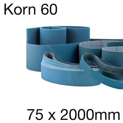 TAF HZ72 Zirkon-Schleifband, 75 x 2000mm, Korn 60