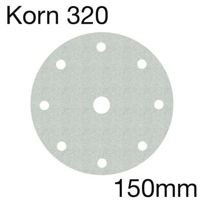 ABVERKAUF - 3M 618 60536 Hookit Papierschleifscheibe, 9-Loch, Korn 320, 150mm, Pack mit 100 Stk (statt CHF 90.00)