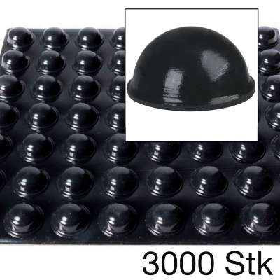3M SJ-5003 Gummipuffer, Ø 11.1mm, Höhe 5.0mm, schwarz, Pack mit 3000 Stk