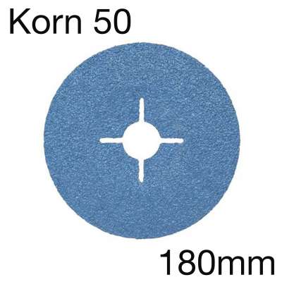 ABVERKAUF - 3M 581C 102695 Fiberscheiben in Zirkon, Korn 50, 180 x 22mm, Pack mit 50 Stk (statt CHF 76.00)