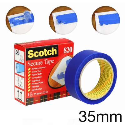 3M Scotch 820 Siegelband Secure Tape, blau, 35mm x 33m