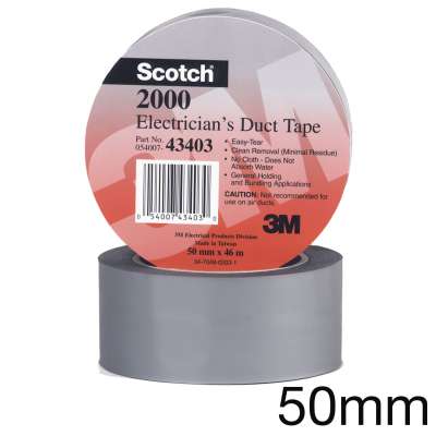 3M Scotch 2000 Universalklebeband grau, rückstandsfrei entfernbar, 50mm x 50m