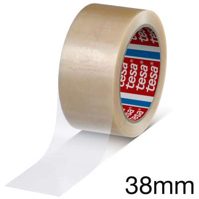 tesapack 4120 Universal PVC-Verpackungsband 49my (bis 20kg), transparent, 38mm x 66m